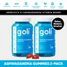 2 Bottles of Goli Ashwagandha & Vitamin D Gummy - Mixed Berry, KSM-66, Vegan, Plant Based, Non-GMO, Gluten-Free & Gelatin Free.