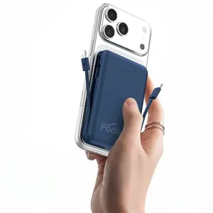 Power bank Power bank charger Portable power bank Magnetic power bank Magnetic Powerbank 10000mAh - Dual Cable, 5 Device Charging, 22.5W Wired/15W Wireless, Smart LED Display, iOS & Android Compatible, Compact & Portable MagSafe Foldable lithium ion