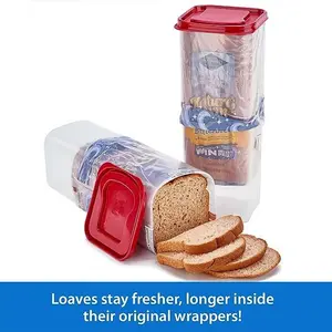 Bread Storage Container, Toast Dispenser, Food-Grade Long Loaf Box for Keeping Fresh