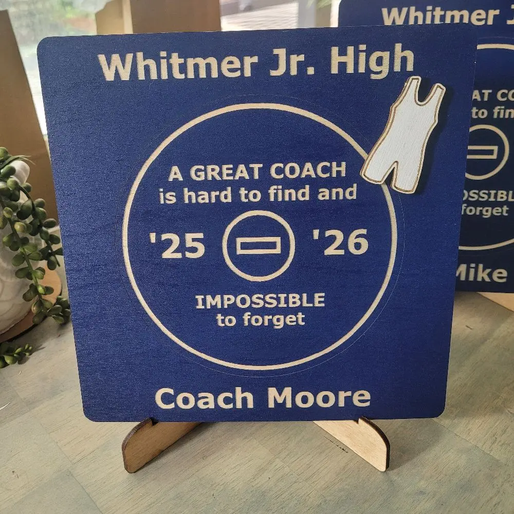 Wrestling Coach Plaque Gift Wood Home Sign Paint