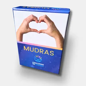 Mudras Card Deck, Mudra Cards, Finger Yoga Cards – 42 Hand Mudras for Mindfulness, Meditation, and Energy Flow | Yoga for Your Fingers