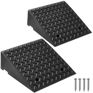 fathersdaygift  VEVOR Driveway Curb Ramp, 7000 lbs Load Capacity, 7 Inches Rise Height Heavy Duty Curbside Bridge Ramp with Drainage Tank for Wheelchairs, Strollers, Motorcycles, Cars, Lawn Mowers Trailers, 2 Pack