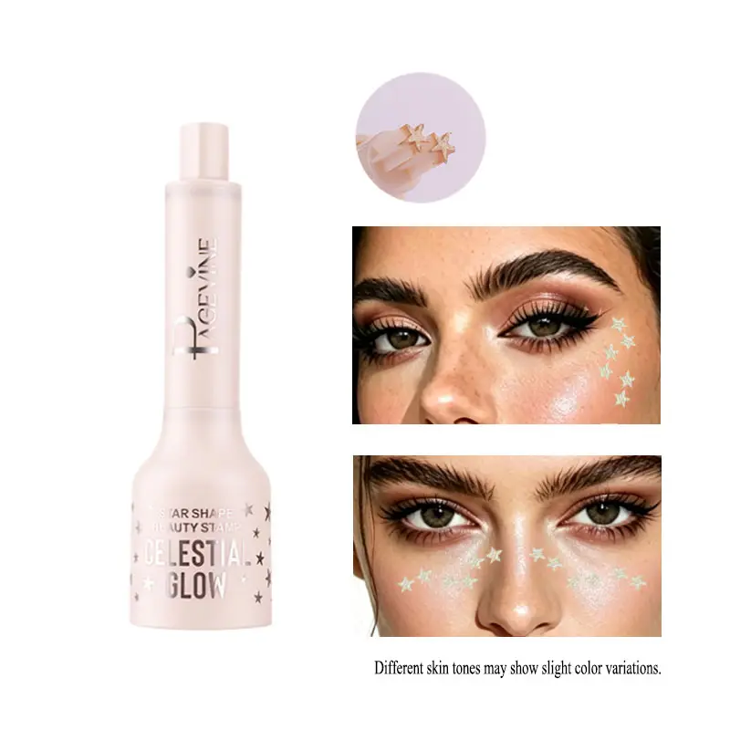Star Shape Face Makeup Stamp, Multi Area Cosmetic Stamp Pen for Eye Corner, Cheek and Body Art, Lightweight Makeup Tool with Smooth Application, Cute Star Pattern Design for Festival Makeup, Social Media Beauty Trends and Everyday Styling