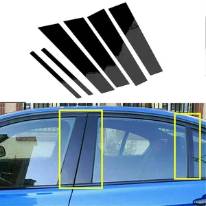 For Dodge Charger 2011-2023, 6Pcs/Set Gloss Black Pillar Posts Window Door Side Cover Panel Trim Sticker Decal, Automobile Decals, Decal For Cars, Car Accessories, Automotive