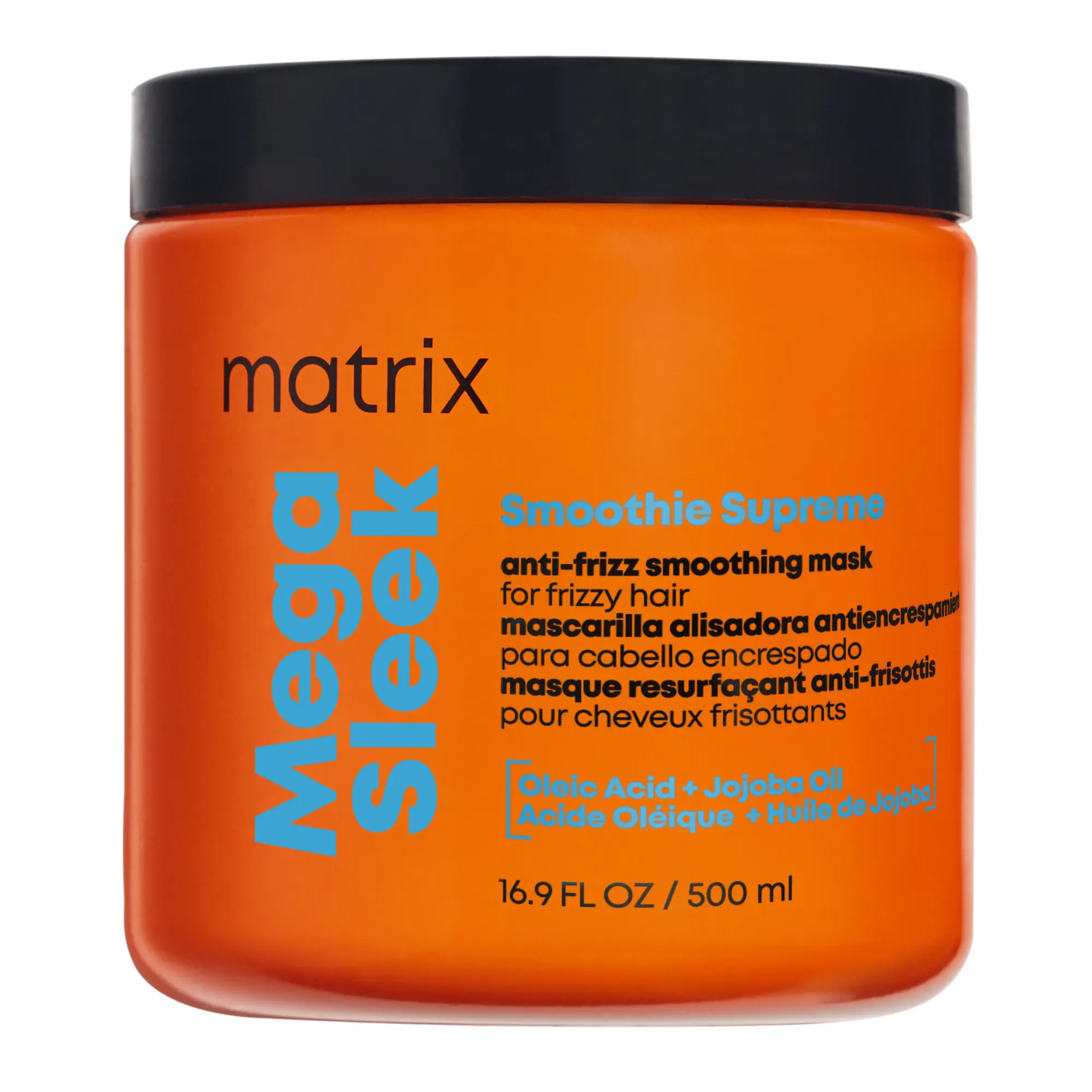 Mega Sleek Smoothie Supreme Mask | Smoothing Hair Mask | For Frizzy Hair | With Oleic Acid & Jojoba Oil | Vegan Haircare