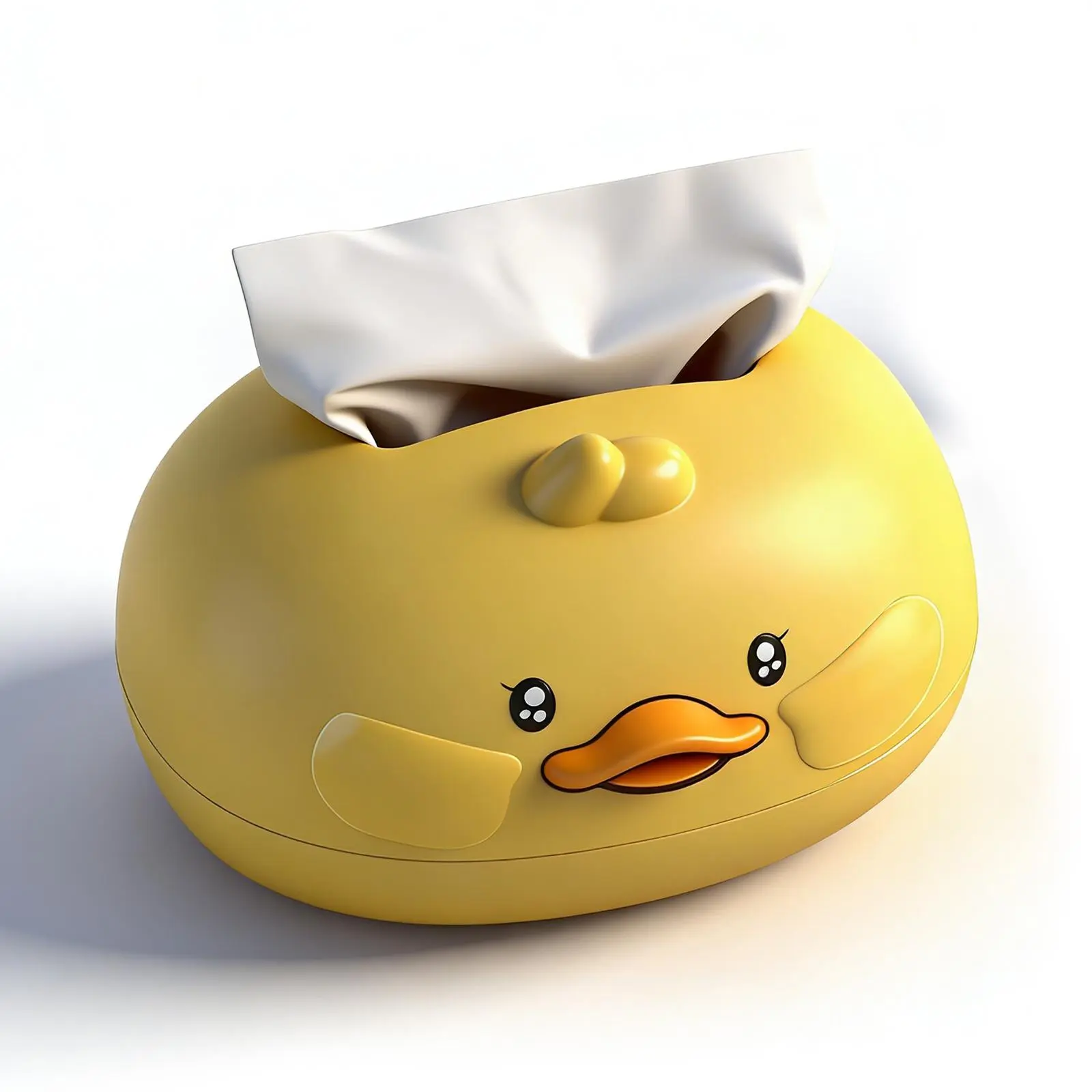 Cute Cartoon Duck Tissue Box, Modern Desktop Tissue Dispenser with Easy Access & Dustproof Design, Perfect for Car Dashboard, Home, Office Countertop, Dresser and Bathroom Living Room Decor