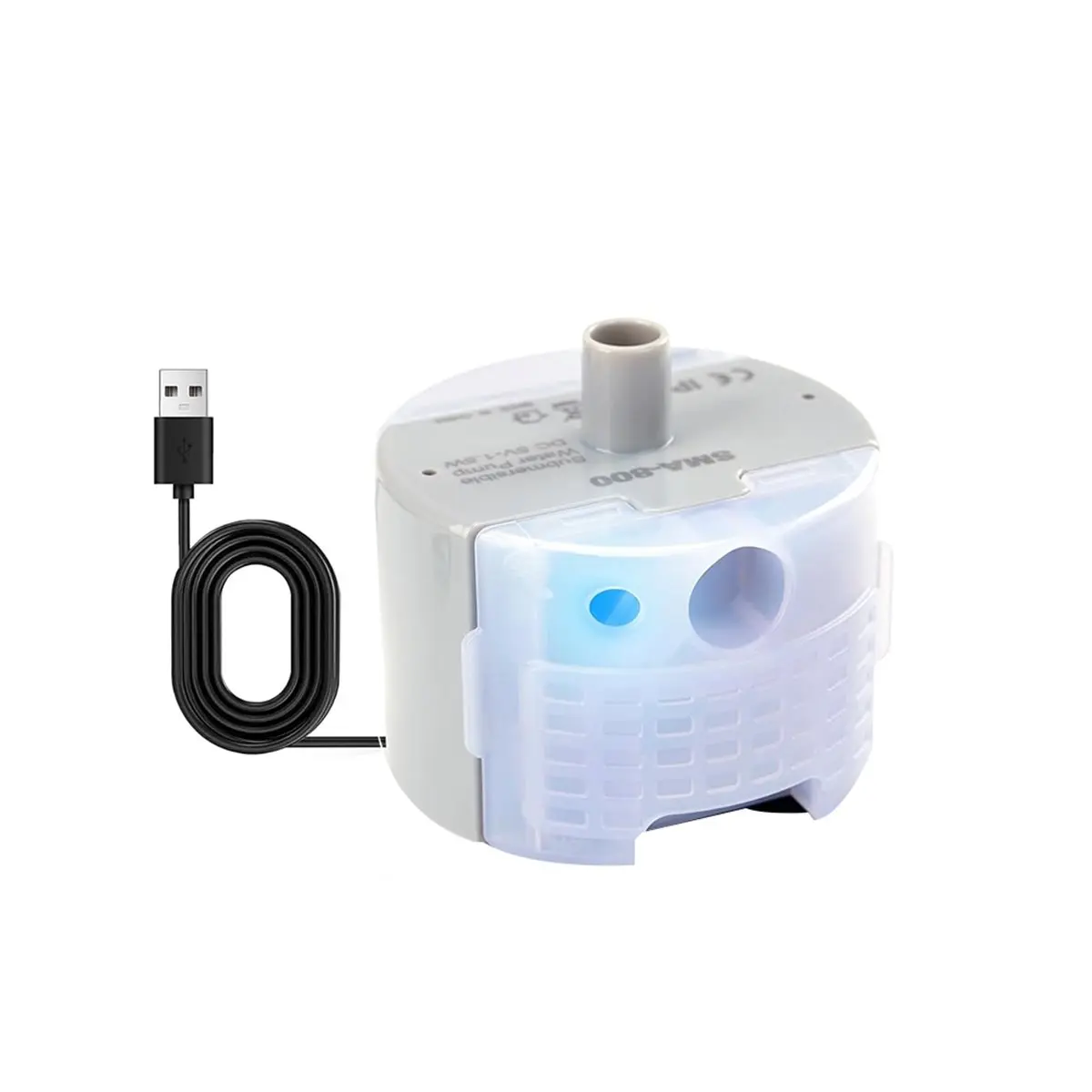 SMA-800 Submersible DC 5V/1A Low Voltage Fountain Pump - Plastic+Metal, IP68 Rated, Easy to Clean Replacement for Stainless Steel Indoor Cat Water Fountains