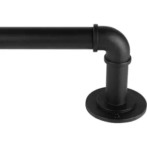 Industrial Curtain Rods for Windows 28 to 48 Inches, Blackout Wrap Around Curtain Rod, for Indoor and Outdoor, 7/8 Inch Diameter, 33 to 45 Inches