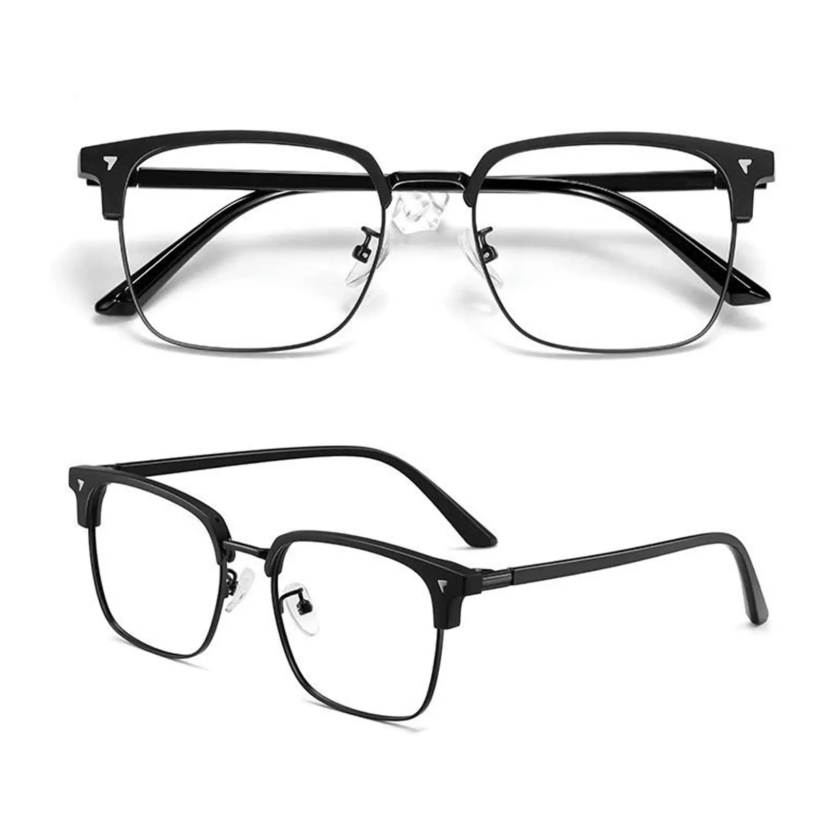 Vintage Retro Square Blue Light Blocking Glasses for Men - PC&Metal Anti-Blue Light Frames, Casual Chic Classic Style Frames & Glasses, Daily Use Fashion Accessory, Men's Accessories, Glasses Blue Light