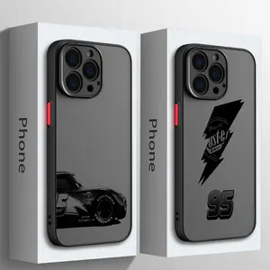 McQueen Cars Logo Phone Case For iPhone 17 16 15 14 13 12 11 Pro Max X XR XSMax  Plus& Galaxy S22 23 24 25  Matte Transparent Back Cover