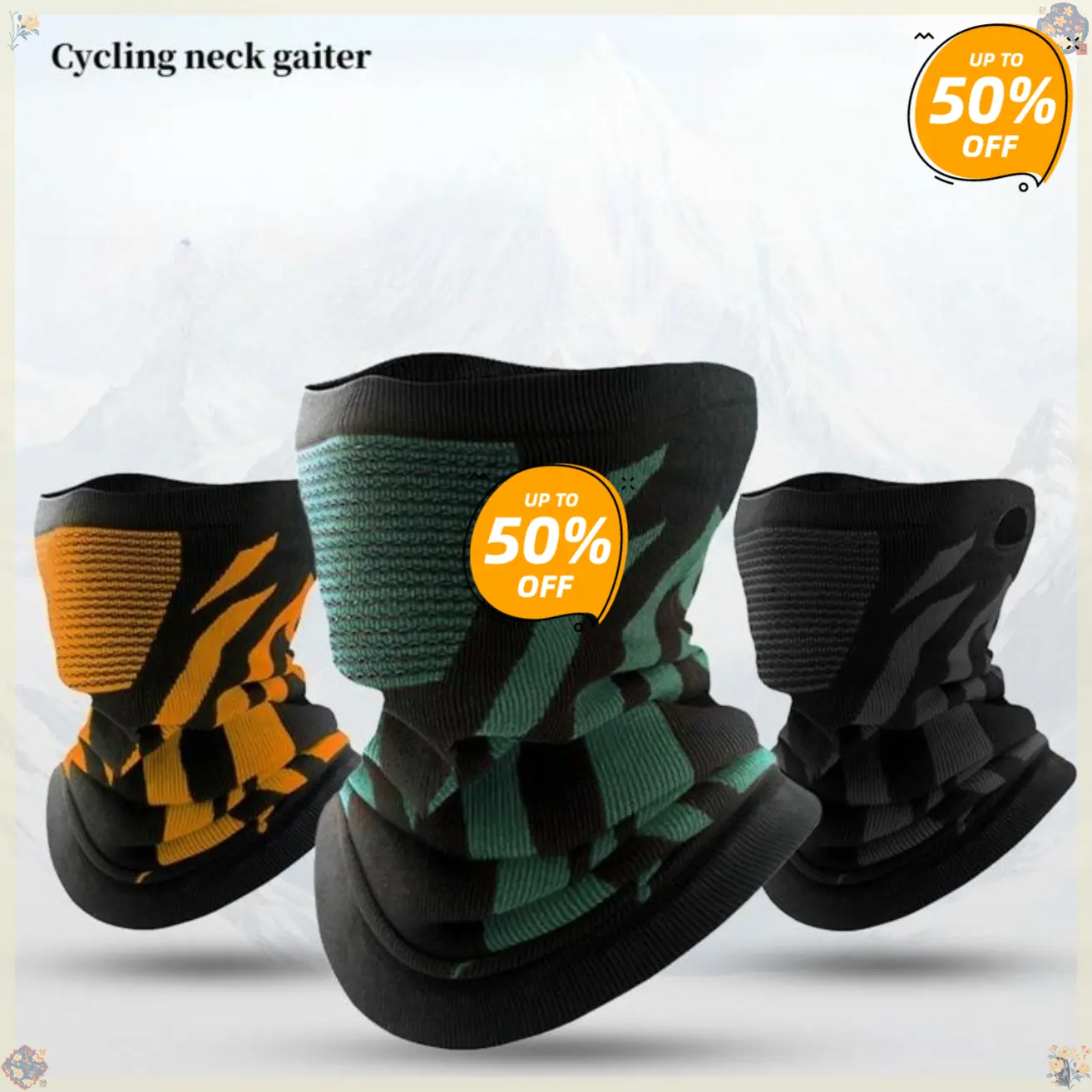 Winter Ski Neck Warmer with Face Cover - Windproof Thermal Neck Gaiter for Men & Women, Cold Weather Outdoor