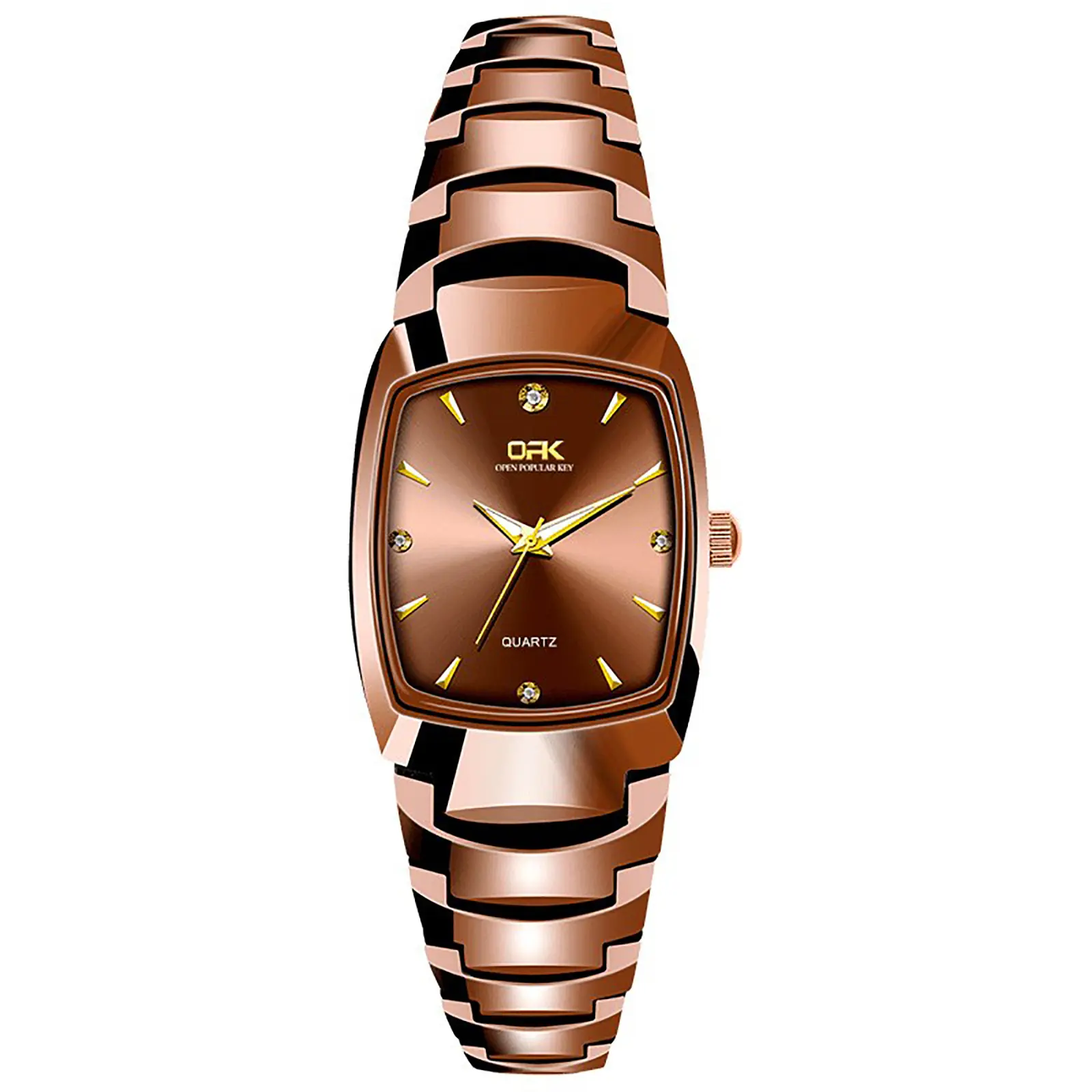 OIDEA Romantic Couples Watches, Modern Square His and Hers Matching Set with Date Display and Adjustable Strap, Ideal for Anniversaries and Special Events, 3Atm, Faux Tungsten, Calendar, Stainless Steel, Quartz, Elegant Couple Quartz Watches, Sleek Couple