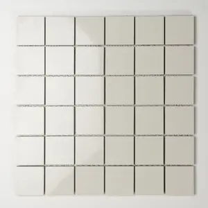 Nano Ivory 2" x 2" Square Porcelain Mosaic Glossy Wall & Floor Tile