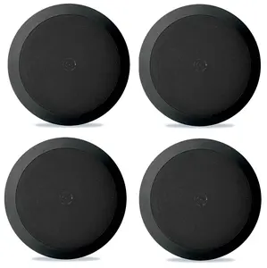 4) NEW Pyle PDIC81RDBK 250W 8 Inch Flush In-Wall In-Ceiling Black Speakers Four