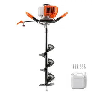 Post Hole Digger, 43cc Gas Powered Earth Auger with 8 Inch Auger Drill Bit, 31.5" Drill Depth and EPA Certified for Professional Farmland, Garden and Plant