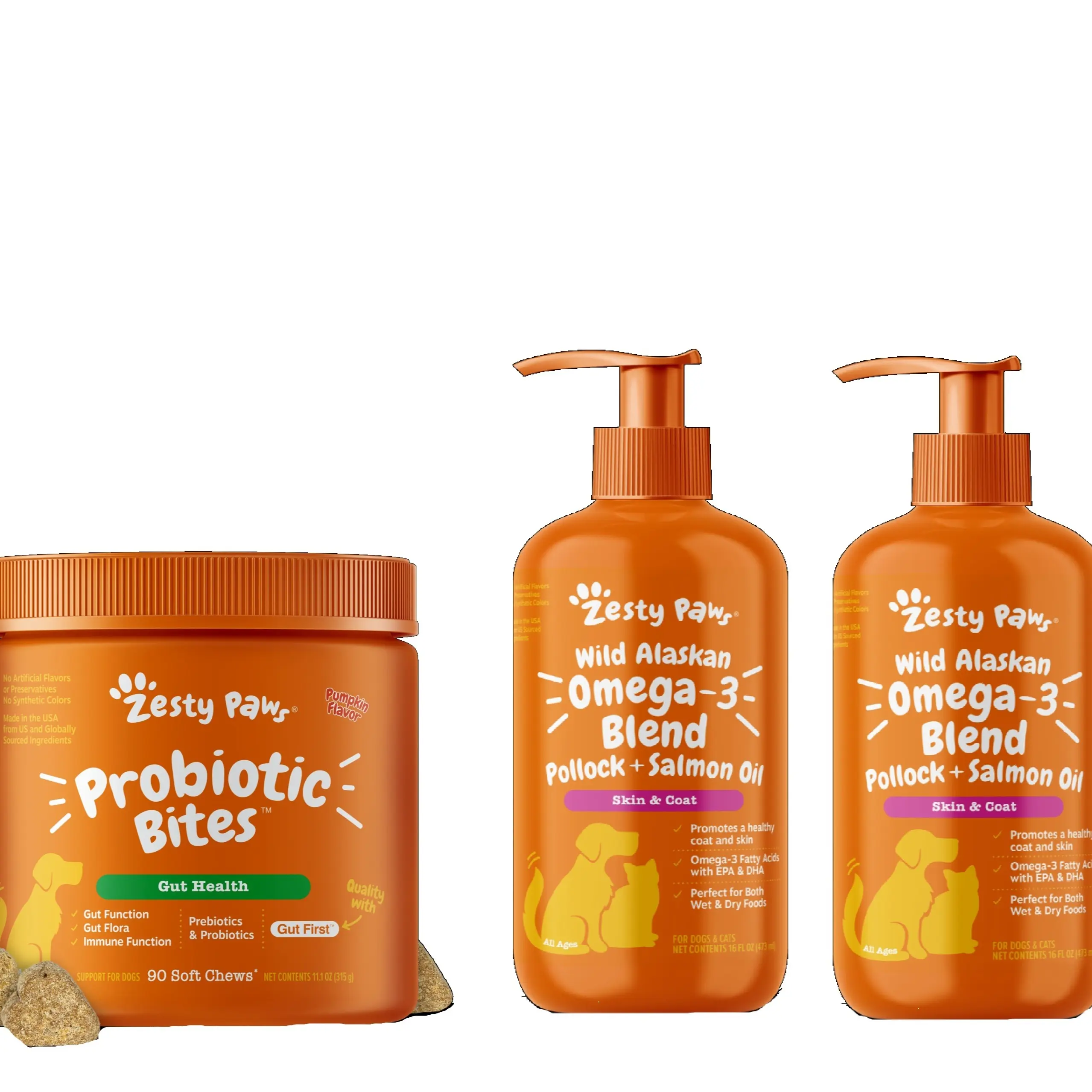 (2) Salmon Oil +  (1) Probiotic Bites