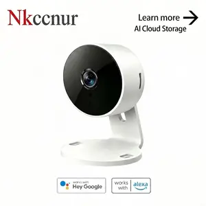 NKccnur  Home Security Surveillance Camera, 1pc, Wi-Fi Smart AI Home Camera, supports one-touch911alarm system, 2-way audio, two-way speaker, supports voice intercom, animal/human intelligent detection, high-definition display, motion detection alarm，