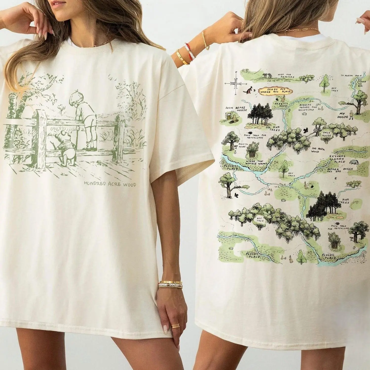 Youth & Adult Retro Cartoon Bear the Pooh T-Shirt, Hundred Acre Wood Pooh bear shirt, Vintage Pooh Sketch and Friends Tee, WDW Cartoonland Trip Tshirt, Birthday Gift, Holiday Shirt, Family Trip Outfits