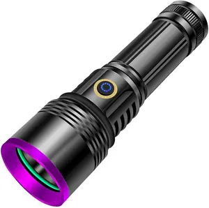 30W 365nm UV Flashlight USB Rechargeable UV Light High Power Black Light Flashlight for Pet Urine Detection, Resin Curing, Minerals, Blood tracking, Scorpion, Rockhounding,Yooperlites, A/C Leak Detect outage hurricane