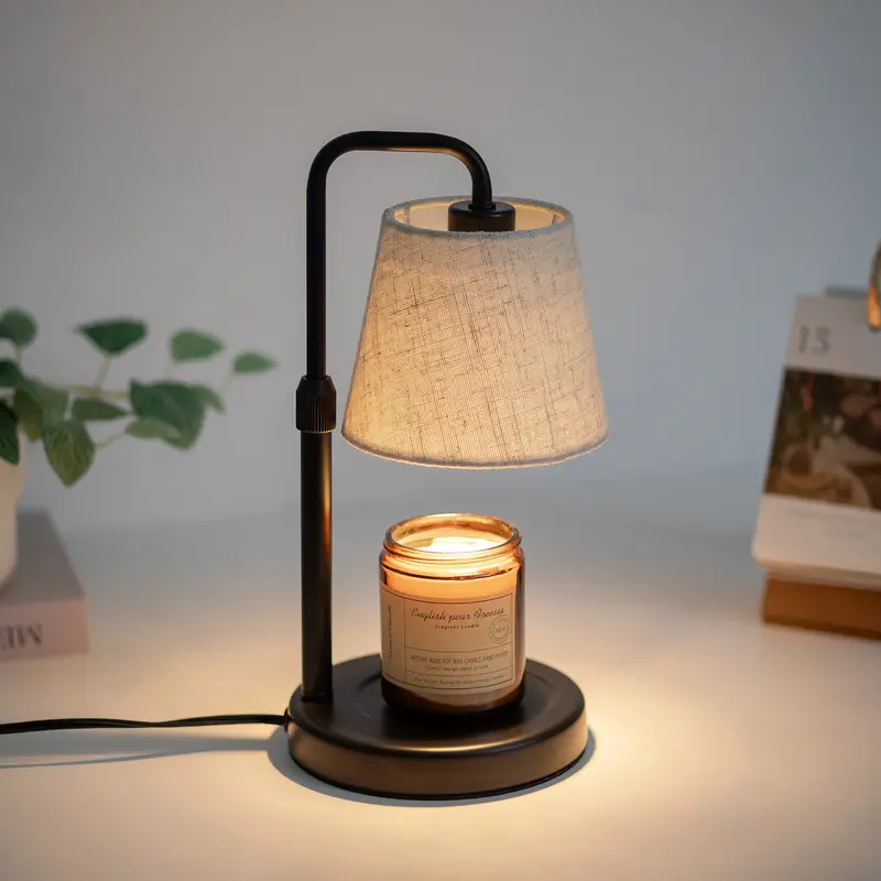 Candle Warmer Lamp with Timer: Candle Warming Lamp with 2 Bulbs Height Adjustable Wax Melt Dimmable Home Decor Birthday Day Gift for Women Ornaments