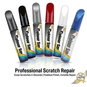 Car Paint Repair Pen Kit - Dual-Tip Touch Up Stick with Fine Needle & Brush, Universal Scratch Chip Remover for White, Black, Silver, Grey, Red, Blue Vehicles
