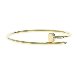 Pre-owned Cartier Juste Un Clou Small Model Bangle Bracelet Size 15