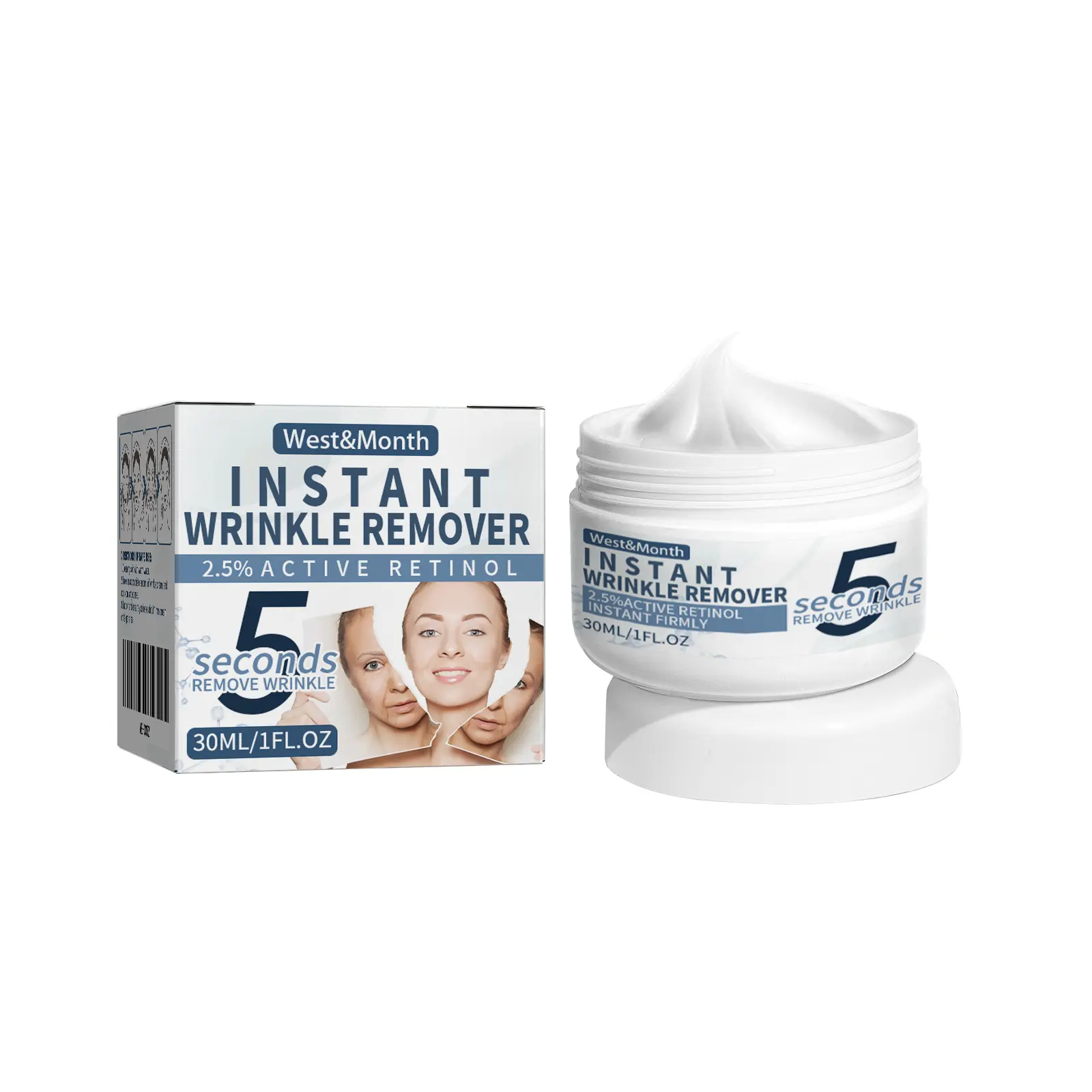 5-second instant retinol anti-aging cream, 30g Anti-wrinkle cream, Firming and Moisturizing cream, fine line removal, skin care,1 piece