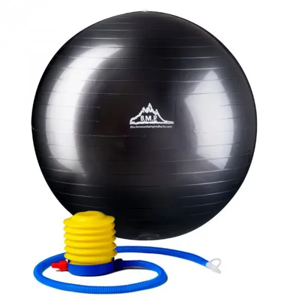 212 MAIN 75cm Black Dense-Wall Gym Ball, Home Workout Equipment, Strength Training Equipment for Core Workouts, Balance Training