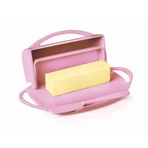 Butter Dish with Attached Flip-Top Lid