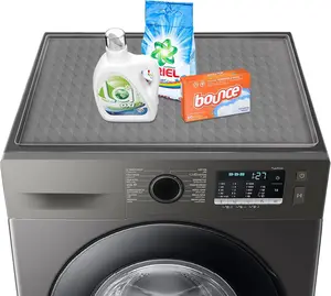 Washer and Dryer Top Protector Mat 23.6 x 19.7 Silicone Rubber Non Slip Heavy Duty Waterproof Washable Cover Pad for Home Kitchen Laundry Room 1PC