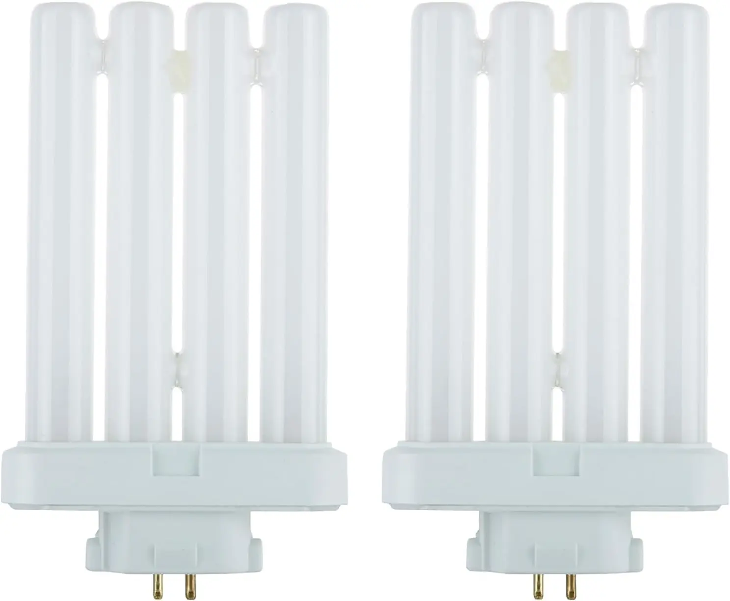 40531 FML27/65K/2PK Quad Tube Plug-in Compact Fluorescent Lamp, FML 4-Pin, 27 Watts, 1500 Lumens, 6500K Daylight, 4-Pin (GX10q4) Base, 120 Volts, 2 Pack