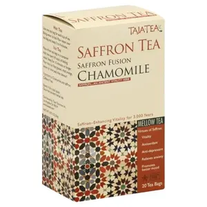 Taja Tea Saffron & Chamomile Fusion, Mellow Tea, 20 Ct