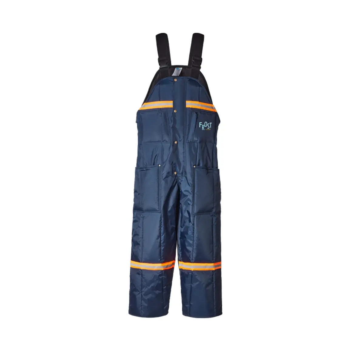 2W International Freezer Bib Overalls, Heavy Duty Insulated Nylon & Polyester Workwear, Water Repellent, Rated to -50°F with 4 Pockets & Zipper Closure, Heavy Duty Freezer Bib, Snap, 2 Large Zipper Chest Pockets, Work In Blast Freezers