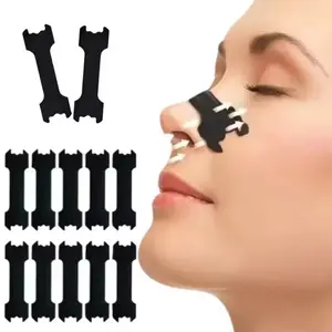 60/30/10PCS Black Extra Strength Nasal Strips Non-Invasive Anti Snoring Patches for Better Sleep Suitable for Adults & Children Self-Adhesive Comfortable Disposable Use