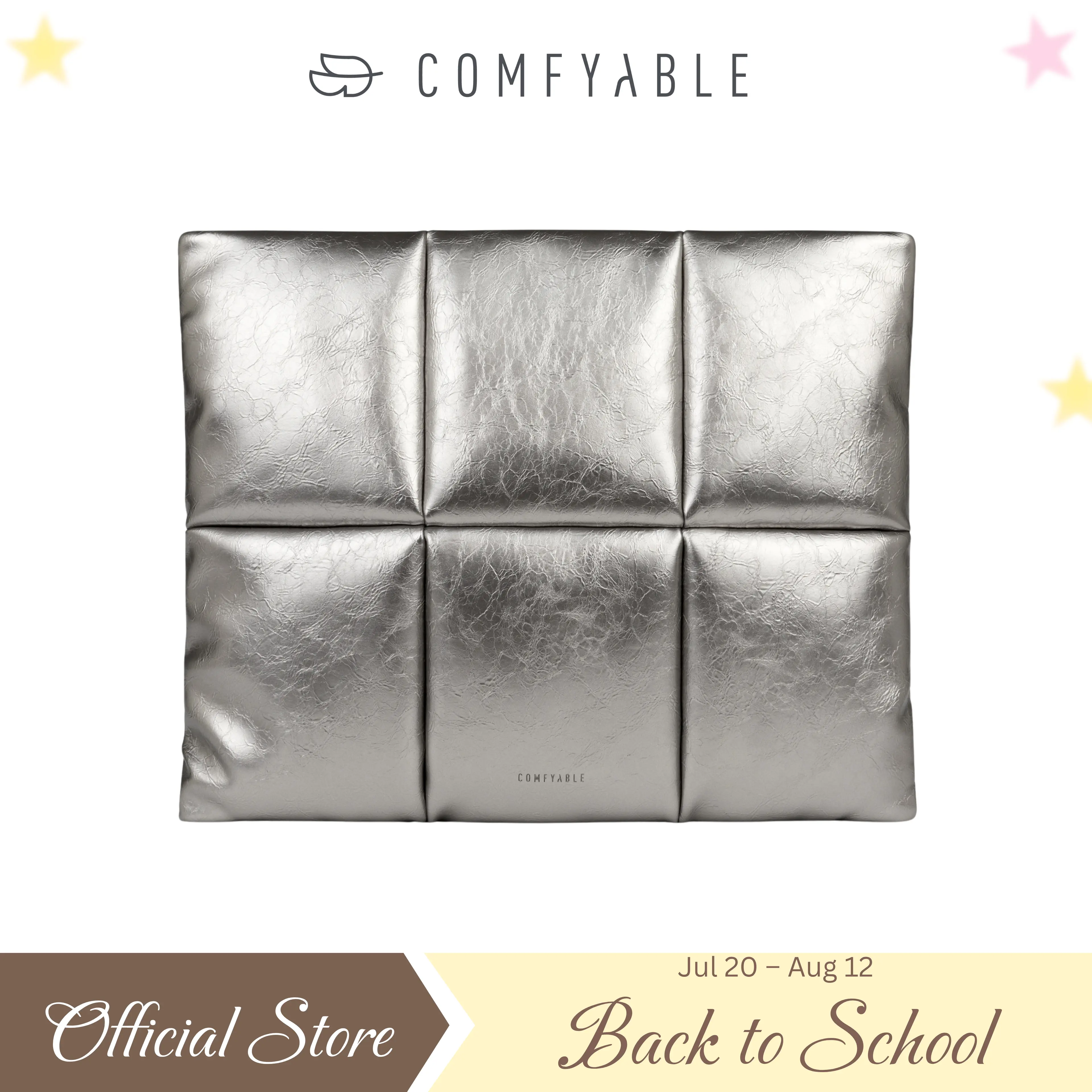 Comfyable Puffy Laptop Sleeve 13 14 Inch, Silver Puffer Laptop Carrying Case, Pillow Case Compatible with MacBook Air M4, MacBook Pro M5 M4 Pro/Max, MacBook Neo A18,back to school,back to school haul