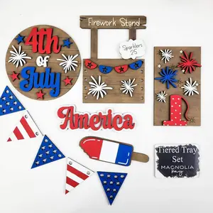 Fireworks Stand 4th of July Tiered Tray DIY Paint Kit