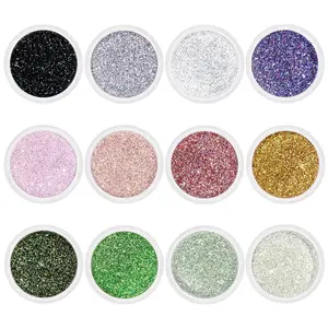 Magic Holo Twinkle Flash Glitter Dust Set / 12 Jars