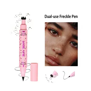 2-in-1 Freckle Stamp Pen & Waterproof Eyeliner Cosmetic - Beginner-Friendly Daily Makeup Tool, Natural Blend Faux Freckles, Precise Winged Liner, Smudge-Proof, Sweatproof, Transfer-Proof, #01