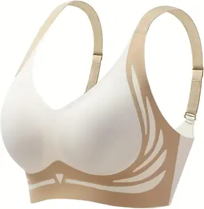 Women's No Underwire Full Coverage Seamless Push Up Bra Soft Wireless Everyday Support for Womenswear Bridal