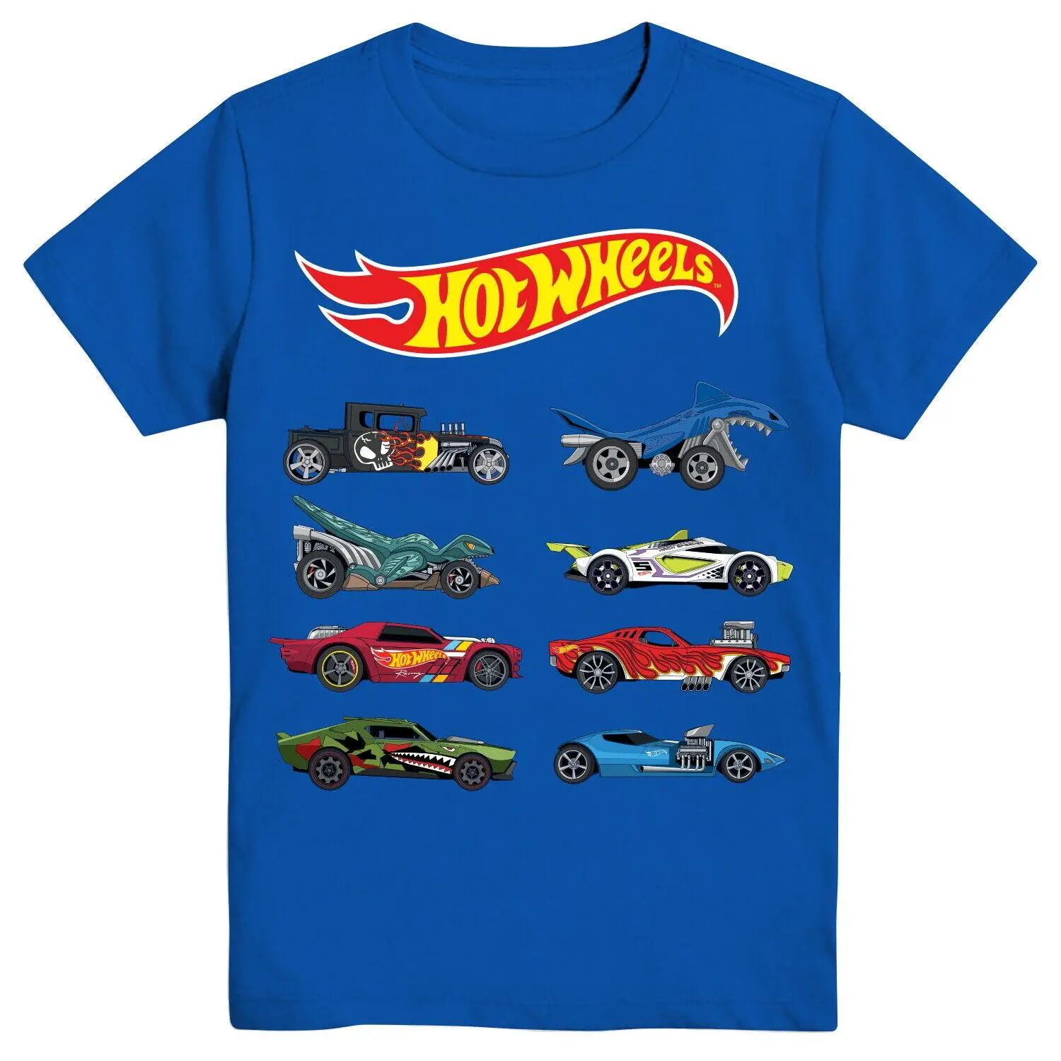 Hot WheeIls Car Grid T-Shirt, M@ttel Die Cast Cars, Top Womenswear, Unisex Tshirt, Breathable Soft Cotton Tshirt, Racecar.