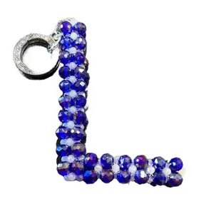 Taylor Made Bead-tique - Beaded Letter L Keychain Kits with Colorful Beads A to Z for Customization - Includes All Letters from A to P