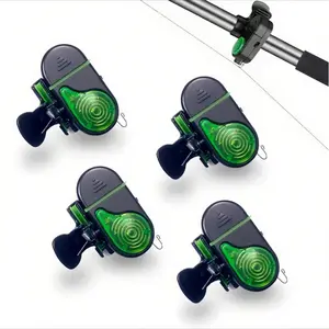 2/4PCS LED Fishing Bite Alarm, Sensitive Electronic Fishing Bell, Clip-On Fish Bite Sound Alert Indicator, Smart Fishing Rod Alarm for Outdoor Carp Fishing Accessories