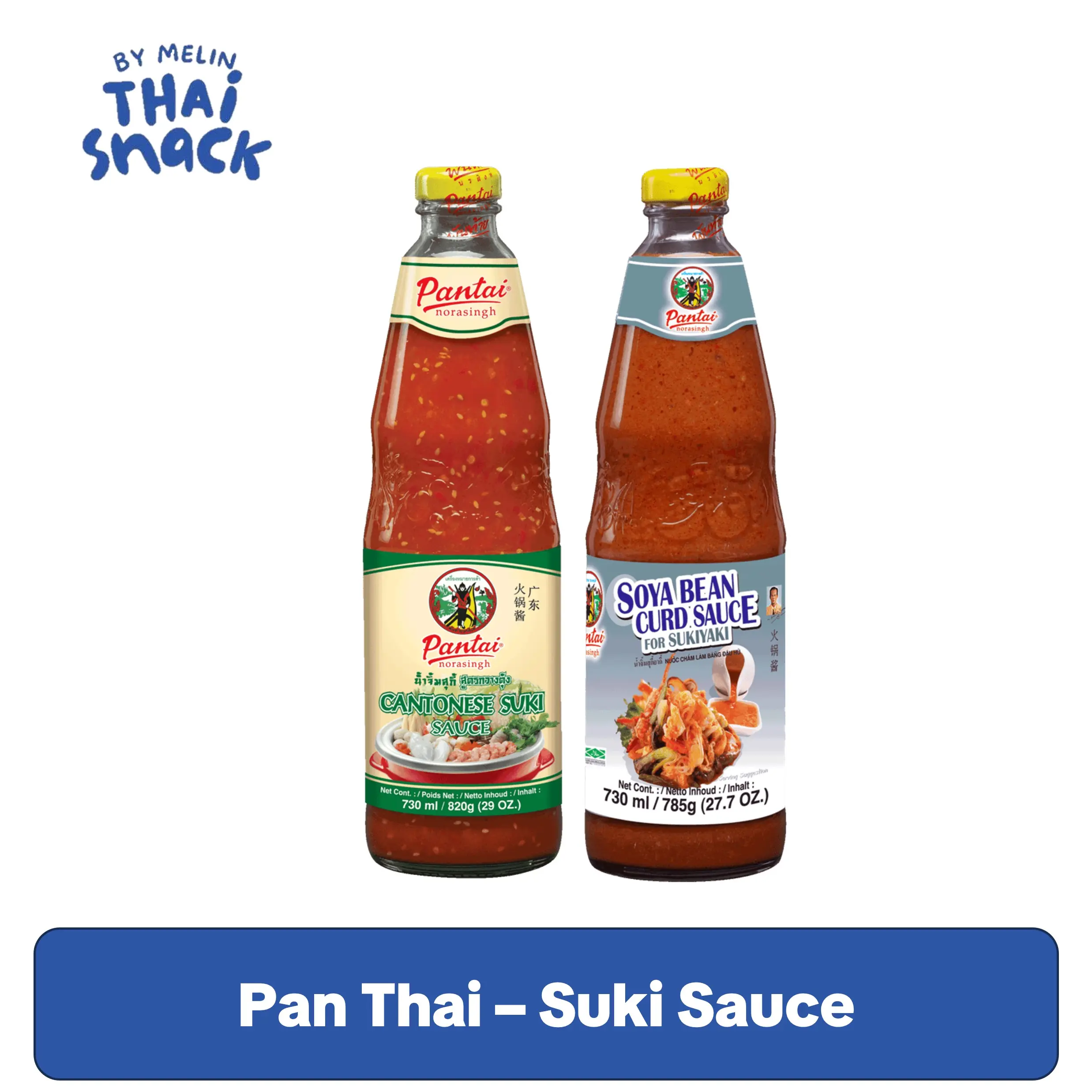 Pantainorasingh Refrigerated Sauce Packets - Authentic Thai Sukiyaki Cooking Sauce, Spicy Garlic Dip for Rich Dishes