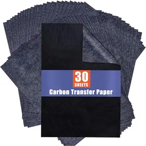 Carbon Paper for Tracing Graphite Transfer Paper - 30 Pcs Black Graphite Paper for Tracing Drawing Patterns on Wood Projects Canvas Fabric Artist Lettering Sketch Drawing A4 8.27 X 11.81 Inch