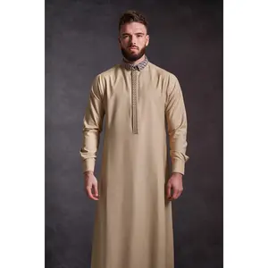 Benevolent Beige Thobe - Elegant Designer Muslim Wear from London