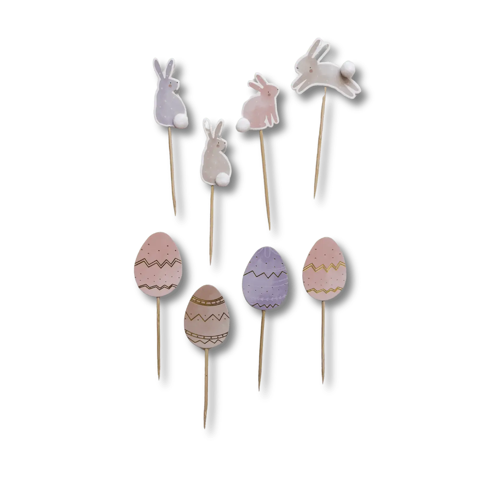 Bunny Cupcake Toppers (Set of 8)