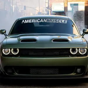 American Muscle Creative Letter Pattern Universal Car Sticker, Waterproof Durable Scratch Covering Self-adhesive Car Sticker, Car Exterior Decoration Accessories, Vehicle Decoration, Sticker Decals, Adhesive Vinyl Decal, Stickers For Cars