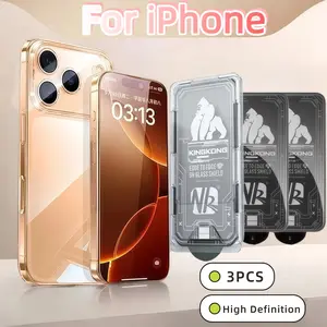 3-Pack HD Tempered Glass Screen Protector for Apple iPhone 17 Pro Max/17 Air/16 Pro/15 Plus/14/13 Series, Ultra-Clear & Scratch-Resistant