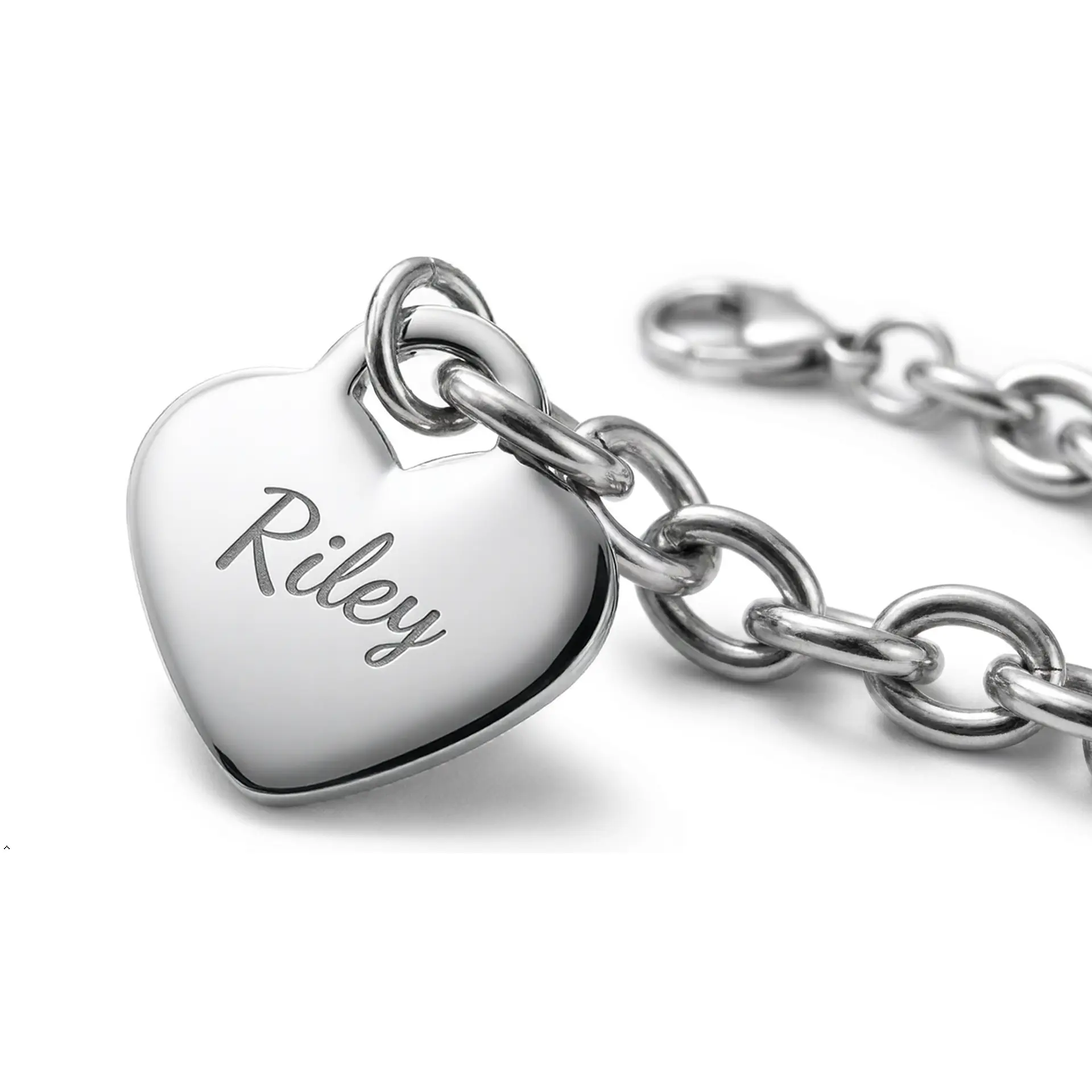 Personalized Stainless Steel Heart Anklet