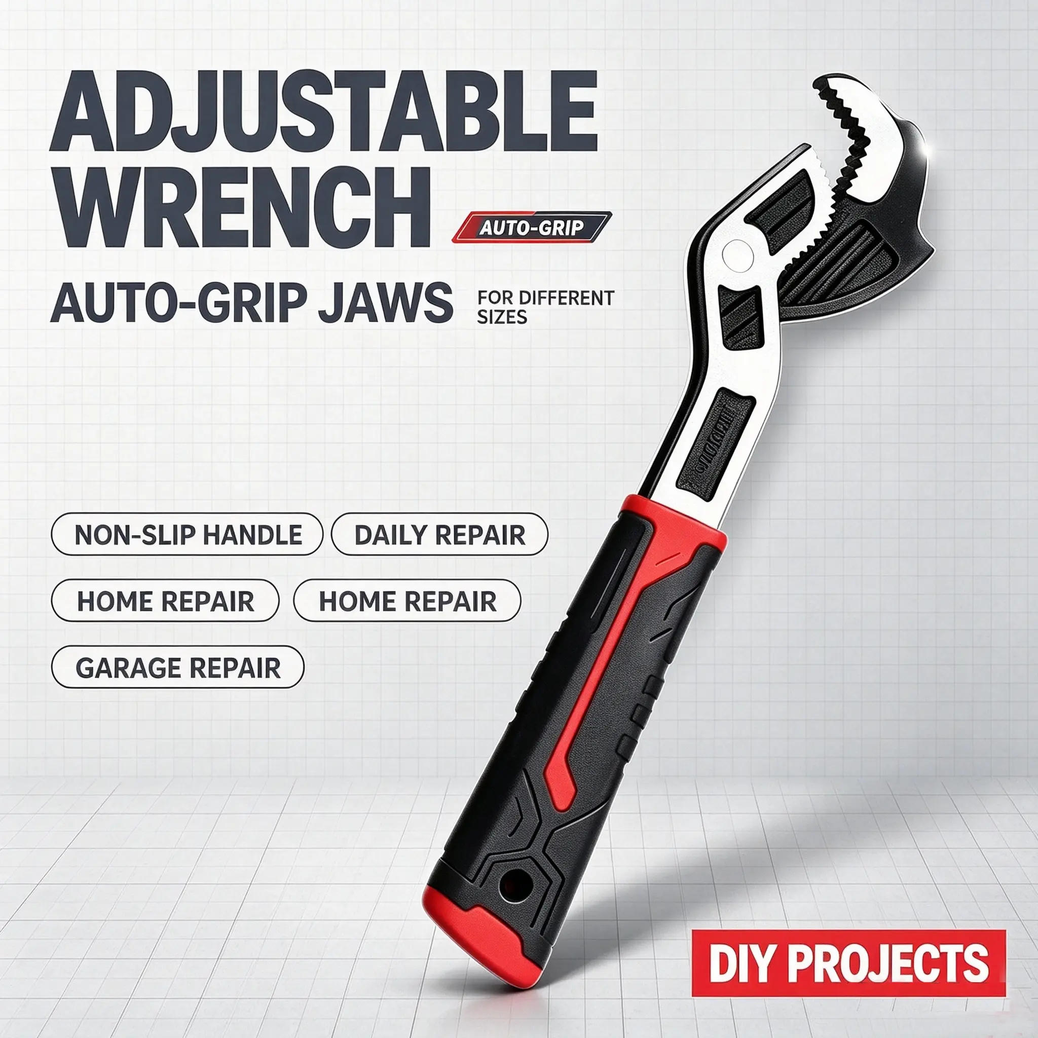 line wrench，Multi-Function Self-Locking Adjustable Pipe Wrench Set, 6/8/10/12 Inch Quick Open Tube Hose Wrenches, Universal Plumbing Line Wrench for Hot Water Pipe Repair, Heavy Duty Adjustable Pipe Pliers Kit home car vehicle assembly opening
